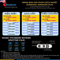 FILM CÁCH NHIỆT SUNKOOL CHÍNH HÃNG MỸ
